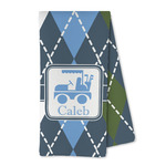 Blue Argyle Kitchen Towel - Microfiber (Personalized)