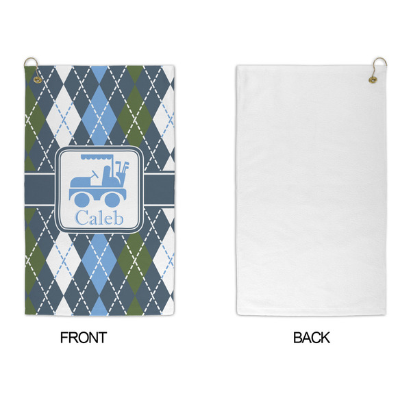 Blue Argyle Microfiber Golf Towels - APPROVAL