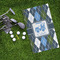 Blue Argyle Microfiber Golf Towels - LIFESTYLE