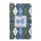 Blue Argyle Microfiber Golf Towels - Small - FRONT