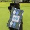 Blue Argyle Microfiber Golf Towels - Small - LIFESTYLE