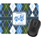 Blue Argyle Rectangular Mouse Pad