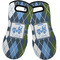 Blue Argyle Neoprene Oven Mitts - Set of 2 w/ Name or Text