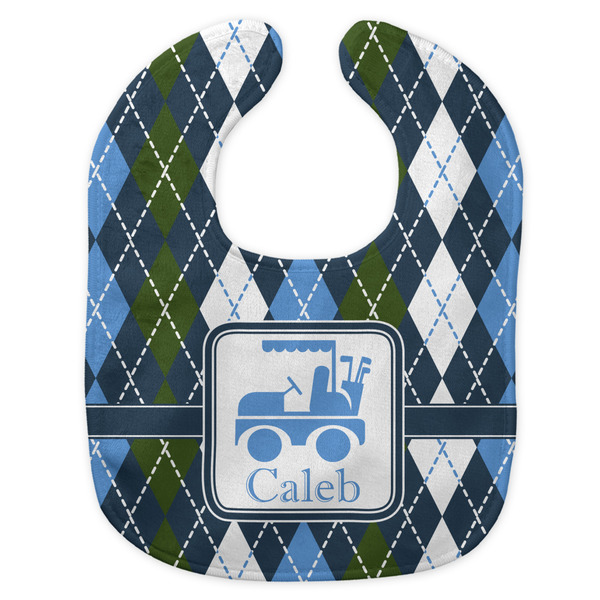 Blue Argyle New Bib Flat Approval