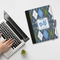 Blue Argyle Notebook Padfolio - LIFESTYLE (large)