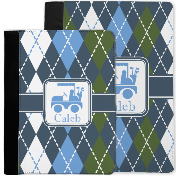 Blue Argyle Notebook Padfolio - MAIN