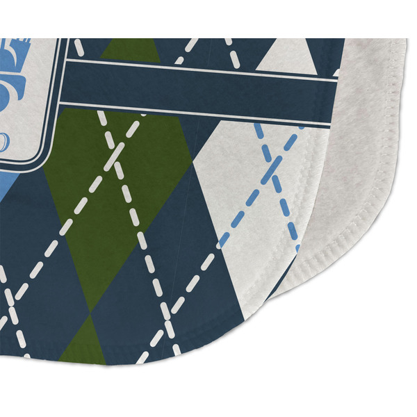 Blue Argyle Old Burp Detail