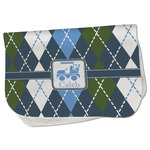 Blue Argyle Burp Cloth - Fleece w/ Name or Text