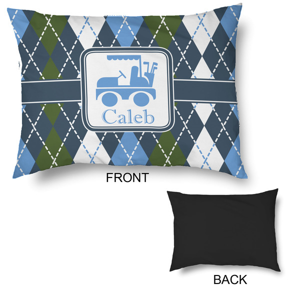 Blue Argyle Outdoor Dog Beds - Large - APPROVAL