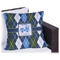 Blue Argyle Outdoor Pillow - 16" (Personalized)