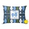 Blue Argyle Outdoor Throw Pillow (Rectangular - 12x16)