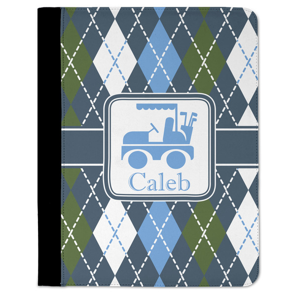 Custom Blue Argyle Padfolio Clipboard - Large (Personalized)