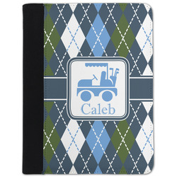 Blue Argyle Padfolio Clipboard - Small (Personalized)
