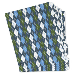 Blue Argyle Binder Tab Divider - Set of 5 (Personalized)