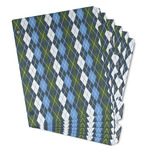 Blue Argyle Binder Tab Divider - Set of 6 (Personalized)