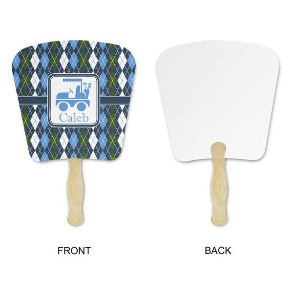 Blue Argyle Paper Fans - Approval