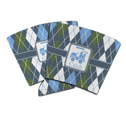 Blue Argyle Party Cup Sleeve (Personalized)