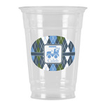 Blue Argyle Party Cups - 16oz (Personalized)