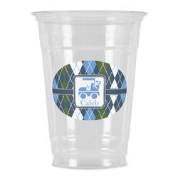 Blue Argyle Party Cups - 16oz (Personalized)