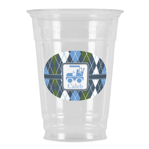 Custom Blue Argyle Party Cups - 16oz (Personalized)