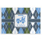 Blue Argyle Disposable Paper Placemats (Personalized)