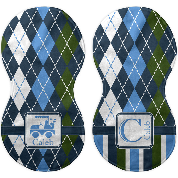 Blue Argyle Peanut Shaped Burps - Approval