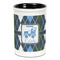Blue Argyle Ceramic Pencil Holders - Black