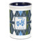 Blue Argyle Ceramic Pencil Holders - Blue