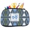 Blue Argyle Neoprene Pencil Case - Medium w/ Name or Text
