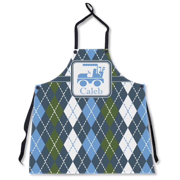 Blue Argyle Personalized Apron