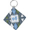 Blue Argyle Personalized Diamond Key Chain