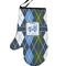 Blue Argyle Left Oven Mitt (Personalized)