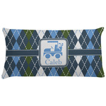 Blue Argyle Pillow Case (Personalized)