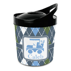 Blue Argyle Plastic Ice Bucket (Personalized)