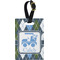 Blue Argyle Personalized Rectangular Luggage Tag