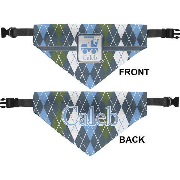 Blue Argyle Pet Bandana Approval