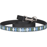 Blue Argyle Dog Leash (Personalized)
