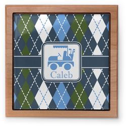 Blue Argyle Pet Urn w/ Name or Text