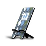 Blue Argyle Cell Phone Stand (Personalized)
