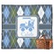 Blue Argyle Outdoor Picnic Blanket (Personalized)