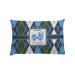 Blue Argyle Pillow Case - Standard w/ Name or Text