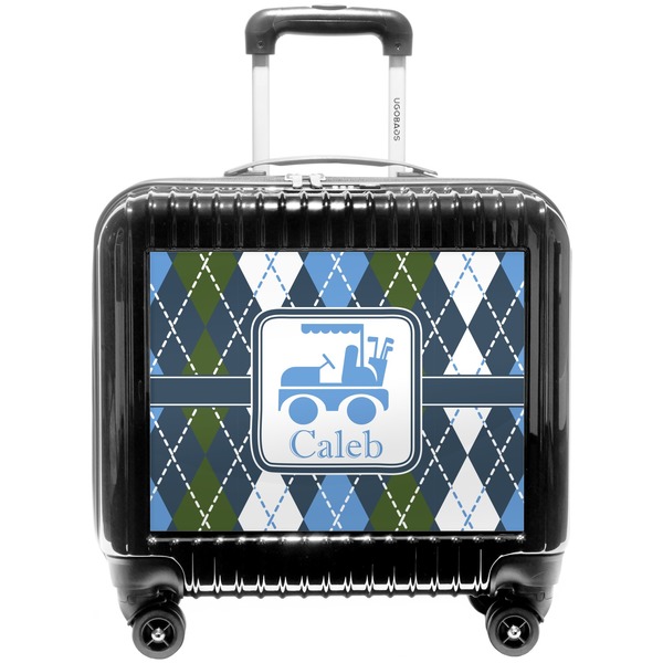 Custom Blue Argyle Pilot / Flight Suitcase (Personalized)