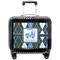 Blue Argyle Pilot Bag Luggage with Wheels