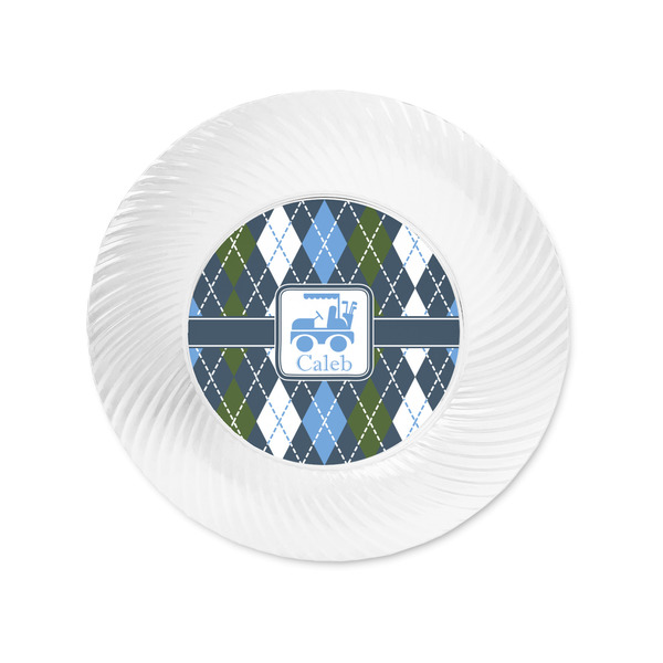 Blue Argyle Plastic Party Appetizer & Dessert Plates - Approval