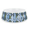 Blue Argyle Plastic Pet Bowls - Medium - MAIN
