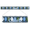 Blue Argyle Plastic Ruler - 12" (Personalized)