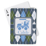Blue Argyle Playing Cards (Personalized)