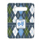 Blue Argyle Rectangle Trivet with Handle - FRONT