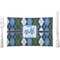 Blue Argyle Rectangular Glass Lunch / Dinner Plate - Single or Set (Personalized)