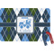 Blue Argyle Rectangular Fridge Magnet (Personalized)
